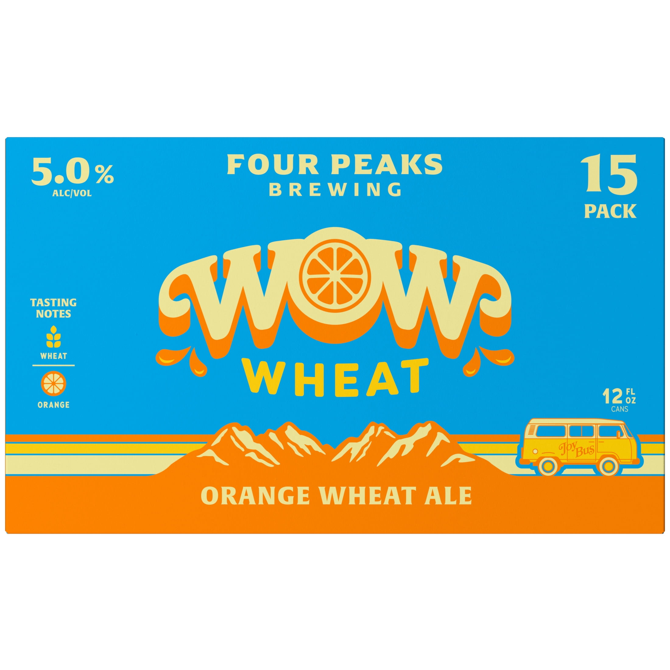 Four Peaks Wheat the Joy Bus Wow Craft Beer, 15 pack, 12 fl oz