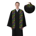 thumbnail image 4 of Fuzoiu Mardi Gras1 Print Graduation Sash,Graduation Stole,Unisex Adult Graduation Stole Shawl 91" Long,for Academic Commencements Shawl-Sharp Corner, 4 of 7
