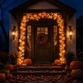 thumbnail image 7 of 79in Lighted Artificial Maple Leaf Garland, Fall Hanging, Flexible Fake Autumn Leaves Mantel Stair Railing Halloween Decor,Indoor Outdoor Fireplace Door Window Thanksgiving Farmhouse Harvest Supplies, 7 of 7