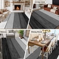 thumbnail image 5 of 5'x8' Area Rugs, Black Grey Ombre Indoor Outdoor Area Rug for Living Room Bedroom, Farmhouse Vintage Wooden Striped Washable Bathroom Rugs Kitchen Floor Carpet Mats Home Decor Aesthetic, 5 of 8