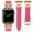 Barbie Pink/Rose Gold, variant on Leather Band Compatible with Apple Watch Band Women 38mm 40mm 41mm , Dressy Leather Strap with D-Shape Metal Buckle for iWatch Bands Series 8 SE 7 6 5 4 3 2 1