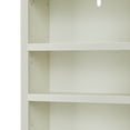 thumbnail image 3 of Dextrus Arched Modern 5 Tiers Wooden Bookshelf, 68.5" Tall Display Storage Rack, White, 3 of 10