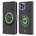 thumbnail image 1 of Head Case Designs Officially Licensed NHL Minnesota Wild Puck Texture Leather Book Wallet Case Cover Compatible with Apple iPhone 14, 1 of 6