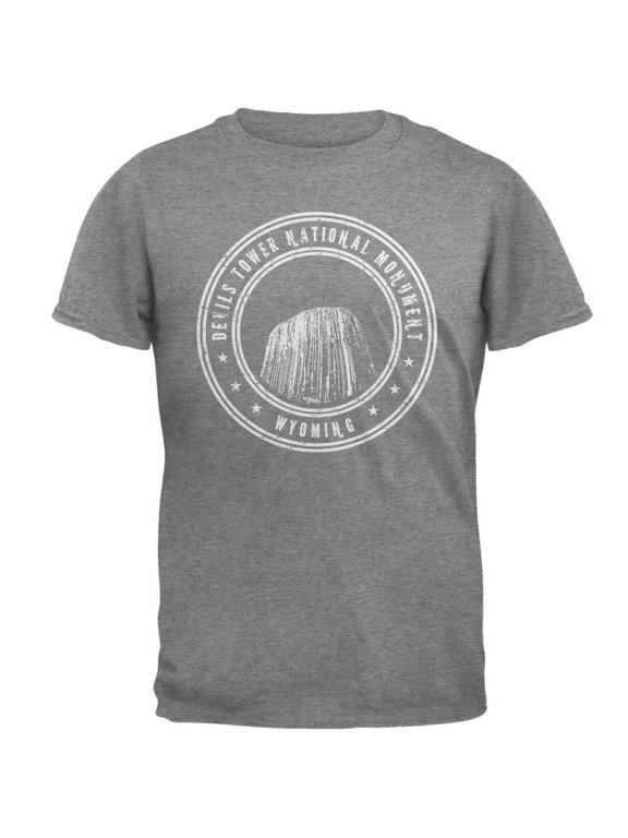 Devils Tower National Monument Mens T Shirt Graphite LG
