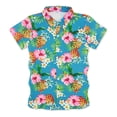 thumbnail image 2 of Boys Tshirts Classic Button Down Short Sleeve Soft Stylish Shirt Baby Tees Blue 100, 2 of 3