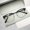 Gloss Black (Silvery), variant on Vintage Half-golden Frame Eyeglasses For Fashionable Men, Suitable For Both Mobile Phones And Computers. Classic And Simple Design For Eye Protection And Decoration, Suitable For Both Men And Women