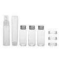 thumbnail image 6 of 1 Set/8 Pcs Dispense Bottle Plastic Small Container Cream Lotion Liquid Water Holder Empty Bottle with Zipper Storage Bag for Home Outdoor (Transparent), 6 of 8