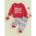 thumbnail image 2 of GXFC Baby Boy Christmas Holiday Party Outfits Clothes 6M 12M 18M 2T 3T Toddler Boy Long Sleeve Sweatshirts Top+Waistband Pants 2Pcs Holiday-themed Clothing for Kids Boy, 2 of 9