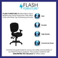 thumbnail image 4 of Emma + Oliver Mid-Back Black Fabric Pillow Top Ergonomic Task Office Chair with Arms, 4 of 7