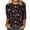 B Black, variant on Valentine's Day 3/4 Sleeve Round Neck Shirts Women Casual Cute Heart Print Tee Plus Size Pullover Tops (S, B Black)