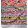 thumbnail image 1 of Soimoi Georgette Viscose Fabric Stripe,Floral & Paisley Print Fabric by The Yard 42 Inch Wide, 1 of 1
