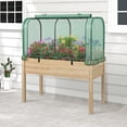 thumbnail image 3 of Patiojoy Portable Mini Greenhouse 47" x 22" x 24" Outdoor Green House with Roll-Up Door Green, 3 of 8