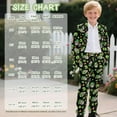 thumbnail image 7 of Xoenoiee Sugar Skull Hat Shamrock Heart Print Kids Suits for Boys St. Patrick's Day 2 Piece Tuxedo Including Jacket and Pants for Festive Gatherings Wedding, Size 13-14 Years, 7 of 7