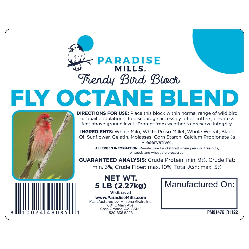 Paradise Mills Bird Food Block, 5 lb, For All Wild Birds