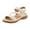 White, variant on Womens Walking Sandals Open Toe Arch Support Orthopedic Shoes Thick Soft Sole Breathable Footbed Slingback Summer Dress Shoes Khaki Size 6.5