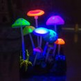 thumbnail image 2 of Glowing Effect Artificial Plastic Mushroom Aquarium Decorations, Fish Tank Decoration, 2 of 10