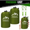 thumbnail image 3 of 2 count XL  Sleeping Bag 94.5" x 49.2"   Sleeping Bag with Whistle Carabiner Portable Thermal Bivy Sack  Blankets for Camping Hiking Outdoor, 3 of 6