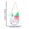 thumbnail image 3 of LIAMOBONDOPOLISE 2025 New Happy Easter Sign Wood Hanging Sign Wooden Easter Front Door Decorative Bunny Eggs Bow Tie Shaped Wall Hangings Novel Easter Design, 3 of 6