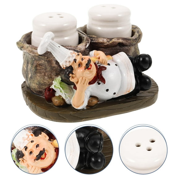 OUNONA Pepper and Salt Hugger Shaker Seasoning Jar Decoration 10.00X7.50X7.00CM