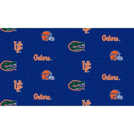 University of Florida Cotton Fabric Allover Herringbone Design-Sold by the Yard