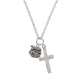 thumbnail image 2 of Delight Jewelry Silvertone Chinese Dragon I Have Plans for You Engraved Cross Zoey Necklace, 28", 2 of 4