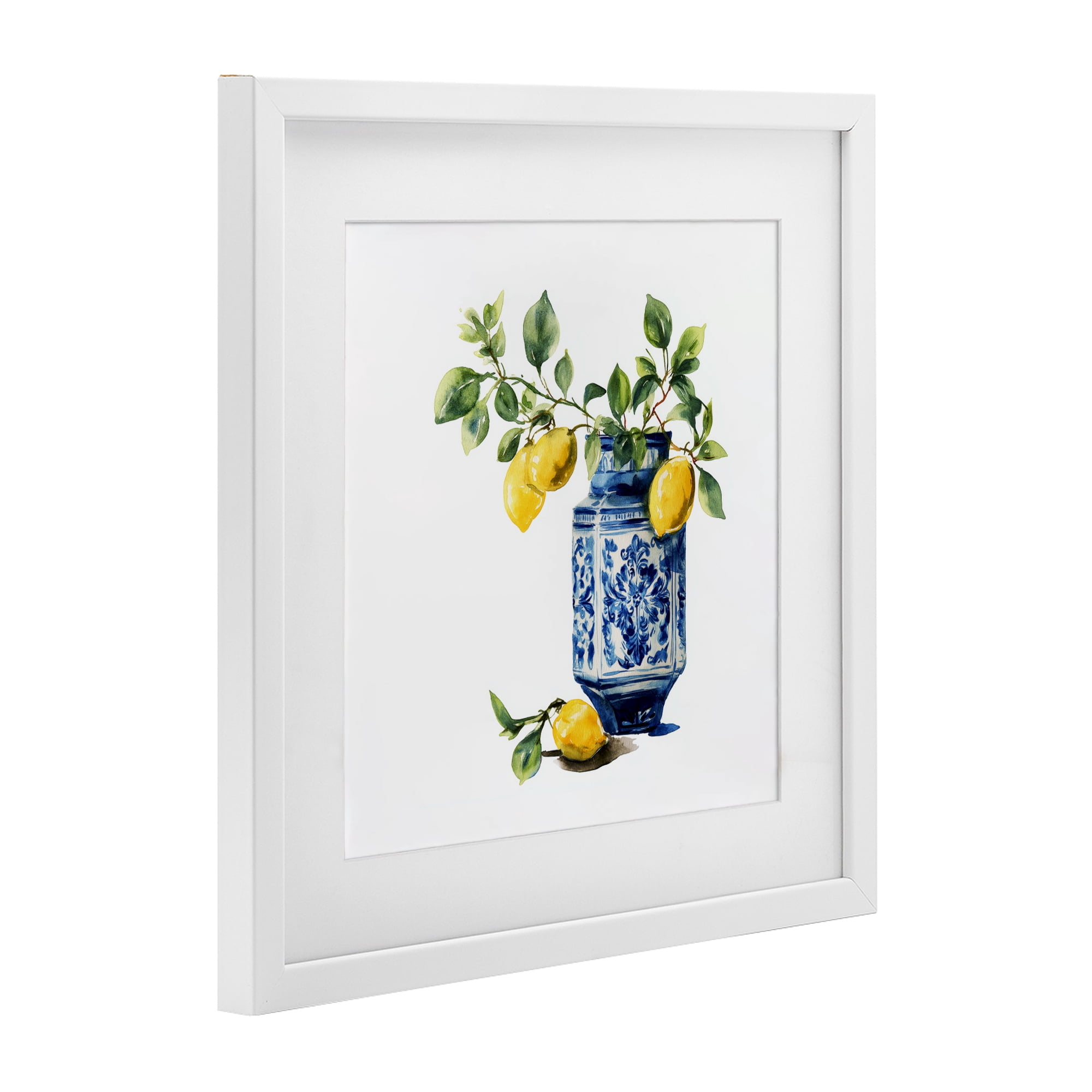 Stupell Industries Ornate Lemon Treasures White Framed Print Under Glass, design by Svetlana Aleynikova