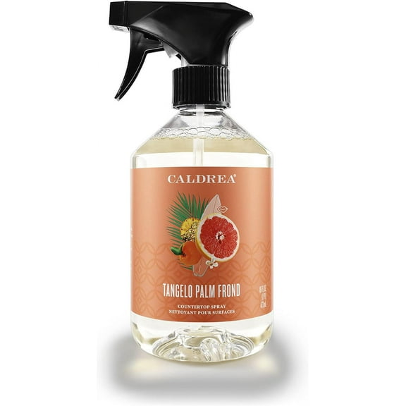 Caldrea Multi-surface Countertop Spray Cleaner, Made with Vegetable Protein Extract, Tangelo Palm Frond Scent, 16 oz (Packaging May Vary)