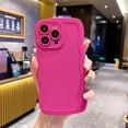 thumbnail image 3 of Case for iPhone 11 Pro Case, Wave Curly Frame Design for Women Girls, Cute Wavy Phone Case, Soft TPU SLiquid Silicone Camera Protection Phone Cover for iPhone 11 Pro, Rose Red, 3 of 12