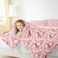 thumbnail image 4 of Feelyou Kawaii Cartoon Snowman Bedding Comforter Set for Kid, Princess Pink Bowknot Twin Comforter Sets, Merry Christmas Reversible Bedding Set, Microfiber Bedroom Decor, 2pcs, 4 of 8