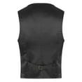 thumbnail image 2 of Zaldita Mens Sparkly Sequins V-Neck Vest Button Down Hipster Dress Suit Nightclub Party Waistcoat Black 3XL, 2 of 7