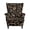 Floral Leaf Black Brown, variant on SEANATIVE Stain Resistant Wingback Chair Slipcover 2 Piece Wing Chair Cover Machine Washable Soft Stretch Wing Back Sofa Covers Furniture Protector for Bedroom Living Room Decor, Retro Sunflower