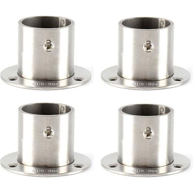 4 soportes para barra de armario con tornillos, soporte de brida para armario, brida de soporte de brida Rob, soporte para barra de cortina de 25 mm, soporte para barra de armario, soporte