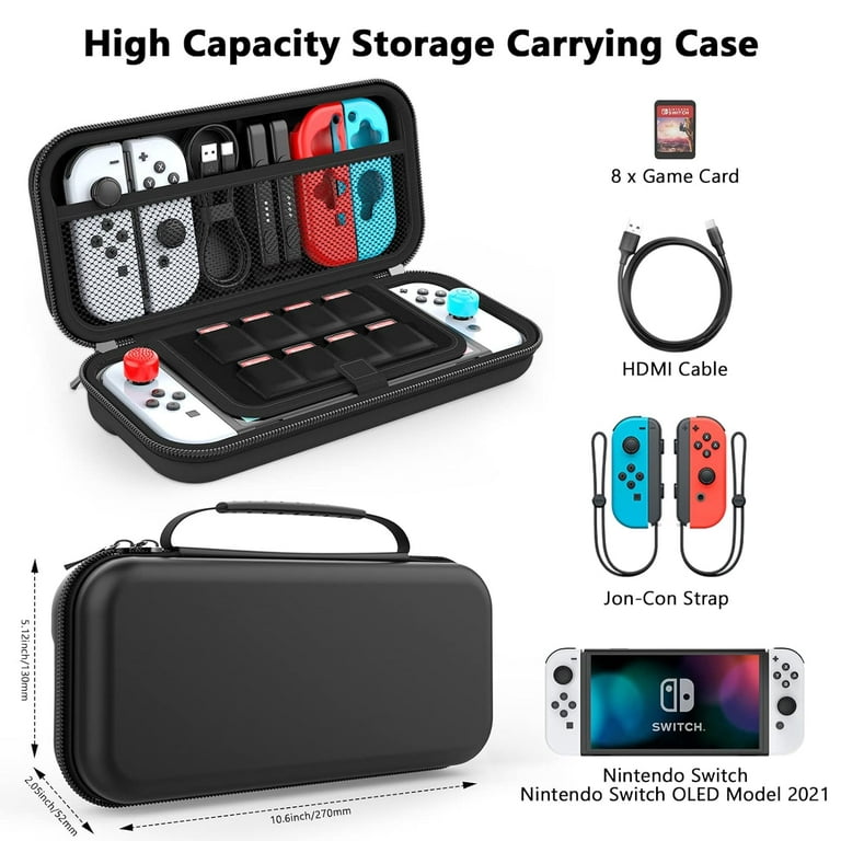  Honghao Switch OLED Case, Animal Crossing Travel Carrying  Protective Game Case for Nintendo Switch OLED, Large Portable Switch  Accessories Bundle Case Bag : Video Games