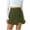 Army Green, variant on Women Summer Business Corduroy Skorts Casual Elastic Waist Asymmetrical Hem Dressy Skirt Work Office Comfy Mini Skirts Shorts