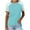 Sky Blue1, variant on Posijego Womens Summer Tops Color Block Striped Short Sleeve T-Shirts Casual Loose Basic Tee Shirt for Women