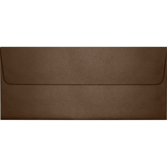 LUX 4 1/8" x 9 1/2" #10 80lbs. Square Flap Envelopes Bronze Metallic 50/Pack 5360-12-50