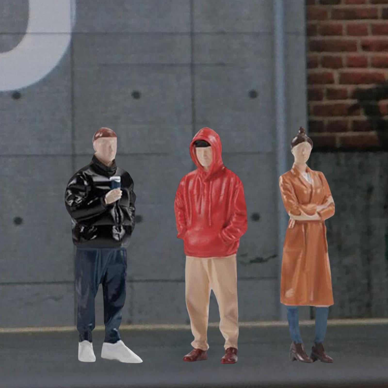LeeQinersw 1/32 Models People Figures Resin Figures Ornament Train Railway Three People for style B