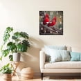 thumbnail image 2 of Soliyoahee Cardinal Wall Clock 10inch Wooden Square Clock Living Room Decoration Silent No Tick Battery Powered for Bathroom Kitchen Bedroom Living Room (Style 2), 2 of 5