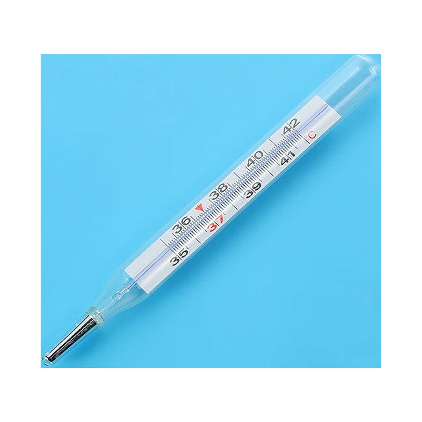 Ostrifin 1Pc Medical Mercury Freeglass Thermometer Clinical Measurement Device - image 4 of 5