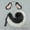 Black White, variant on Anime Dog Ears Headband Furry Plush Tail Set, Halloween Animal Party Costumes Fursuit Dog Therian Ear Tail Accessories