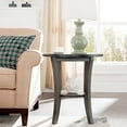 thumbnail image 4 of Leick Home Boa Round Solid Wood End Table with Shelf in Rustic Gray, 4 of 15