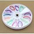 thumbnail image 3 of 1 Box 12 Slots Empty Nail Art Artificial Diamond Gem Plastic Box Round Storage Box Rotating Disc Storage Box Jewelry Cosmetic Accessories, 3 of 6