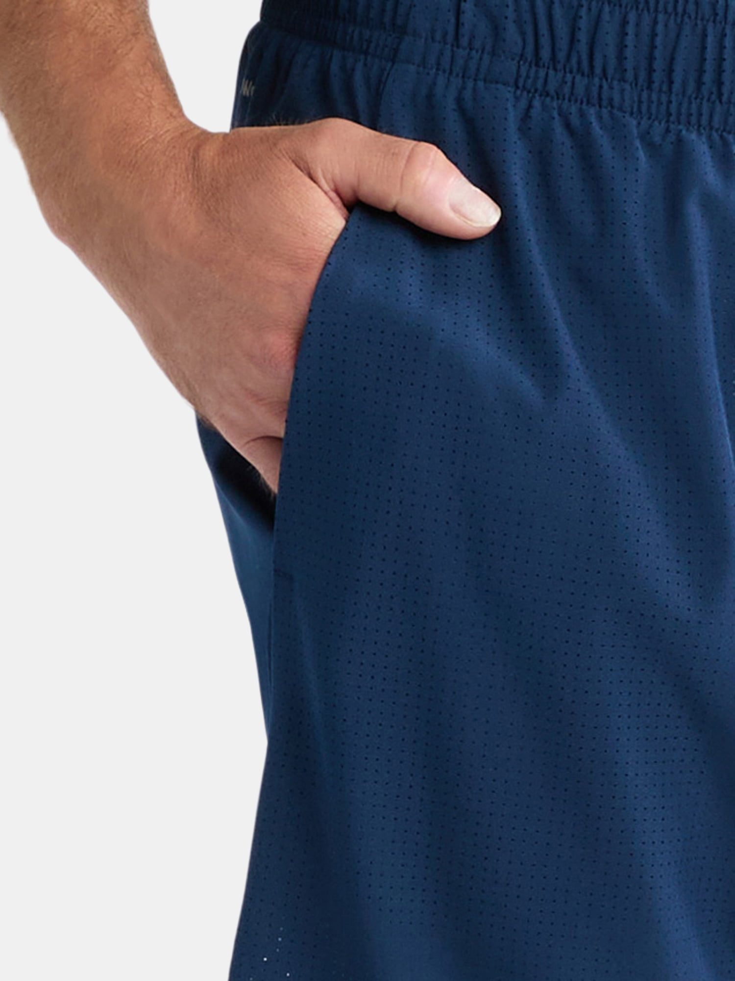 Athletic Works Men's and Big Men's 2 In 1 Perforated Active Shorts, 7" Inseam, Sizes S-3XL