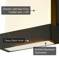 thumbnail image 2 of Kira Home Everett 7" 8W Integrated LED (40W eq.) Bathroom / Wall Light, Rectangular Acrylic Lens, 3000k Light, Black, 2 of 8