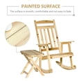 thumbnail image 6 of Spaco 2 Pieces Wood Patio Bistro Set for Outdoor as Backyard, Lawn, Garden, Outdoor Rocking Chair Set with Armrests and High Back Rocking Chair and Portable Side Table, Natural, 6 of 11