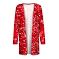 thumbnail image 5 of Pompotops Chemisier Décontracté à Manches Longues Imprimé pour Femmes avec Poche Cardigan Liquidation, 5 of 5