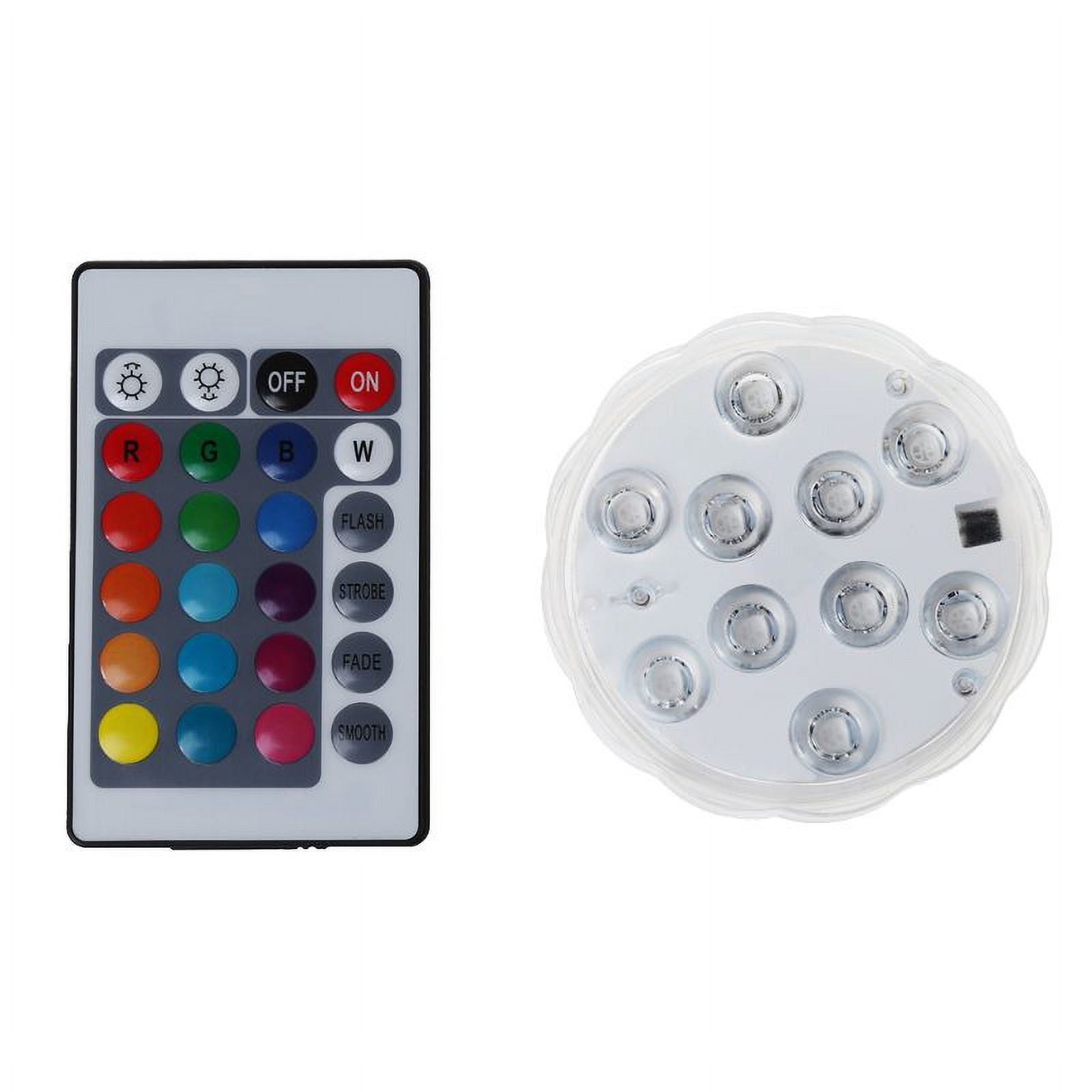 Submersible LED Light With Remote Controller Waterproof RGB