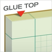 TOPS Engineering Computation Pad, 8-1/2 x 11, Glue Top, 5 x 5 Graph Rule on Back, Green Tint Paper, 3-Hole Punched, 100 Sheets (35500)