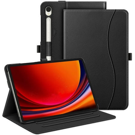 Fintie Case for Samsung Galaxy Tab S9 11" / S9 FE 10.9" 2023 Model, Multi-Angle Viewing Protective Cover with Pocket, Auto Sleep/Wake, Black