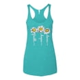 thumbnail image 2 of Wild Bobby, Faith Hope Love Daisy Flower Christian God Religious, Inspirational/Christian, Women Tri-Blend Racerback Tank Top, Tahiti Blue, Large, 2 of 3
